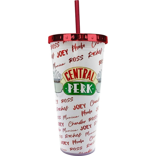 Spoontiques Music Foil Cup with Straw 20 ounces Black